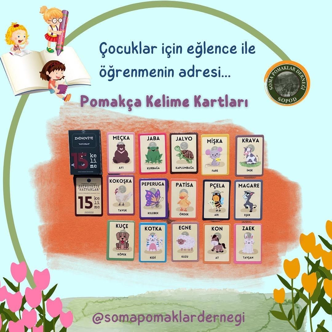 Pomakça kelime kartları