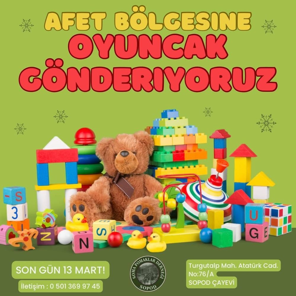 Afet bölgesine oyuncak